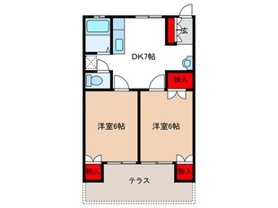 フラワーアレー瀬川の物件間取画像